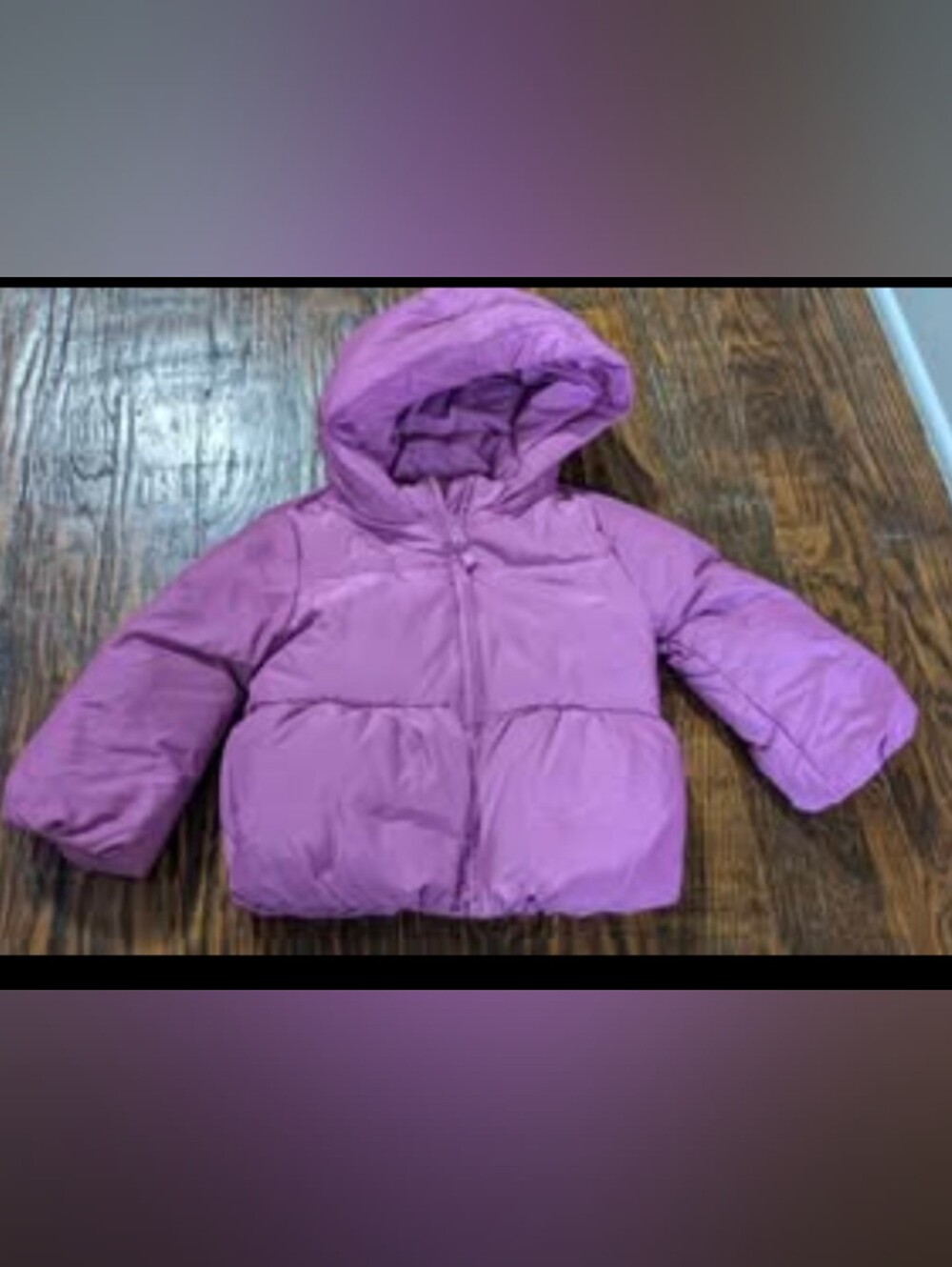 GAP Girls 3T Hooded Puffer Jacket in Lilac